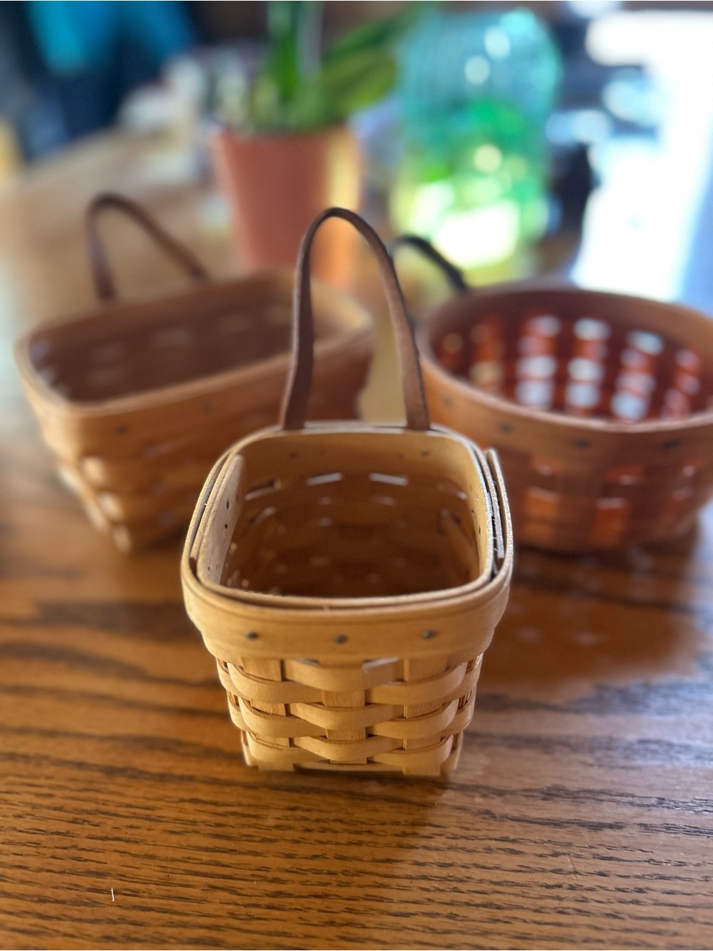 Vintage Longaberger Basket Bundle Set of 3 – Includes One Plastic Protector